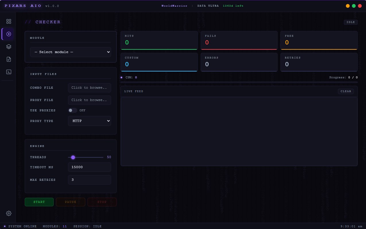 PixarsAIO interface preview